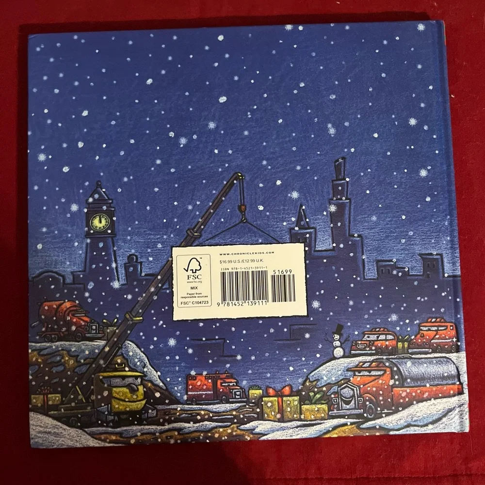 Construction Site on Christmas Night - Children's Holiday Picture Book